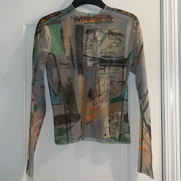 LIMITED EDITION-Basquiat x Ev Bravado x Téla D'Amore H&M Mesh Top –S NWT - Picture 6 of 6